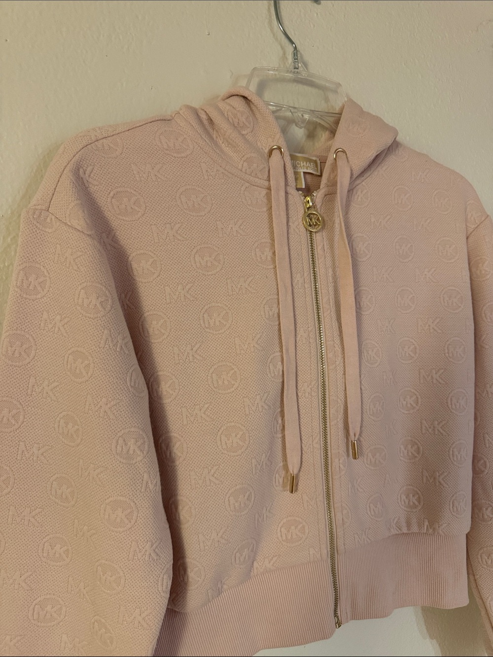 Michael Michael kors powder blush logo hoodie new